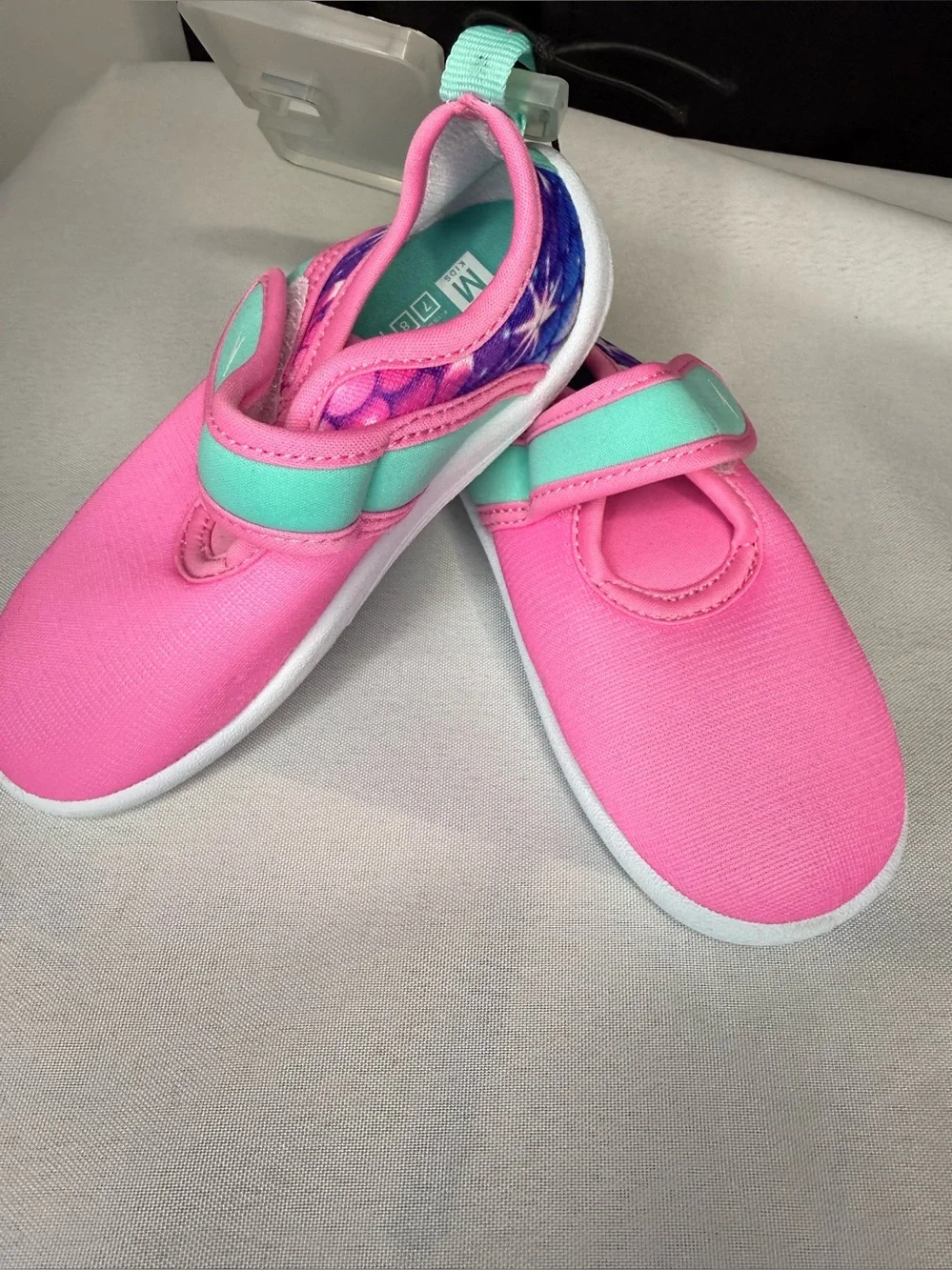 Speedo Kids Pink Water Shoes with Teal Strap Accents